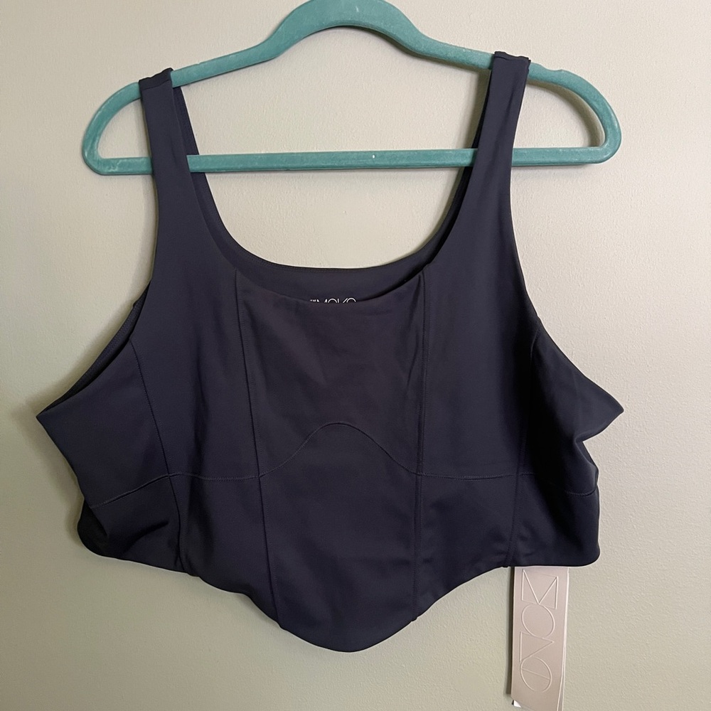 H&M Move Crop Tank Top Women XXL Dark Gray NWT
